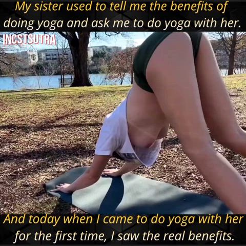 brother sister yoga gif