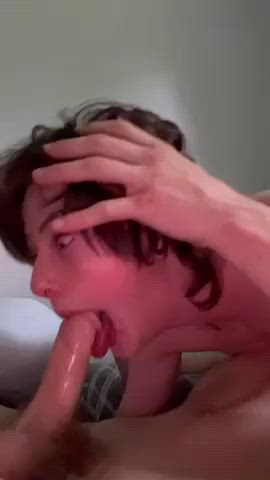 big dick blowjob deepthroat gif