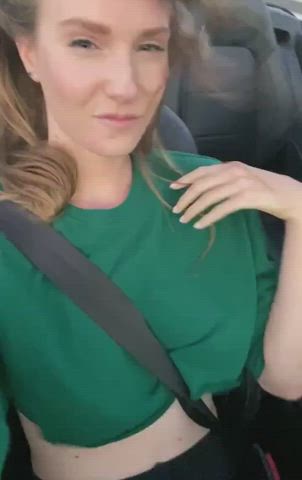 ashley lane babe boobs car flashing natural tits onlyfans pretty public tits gif