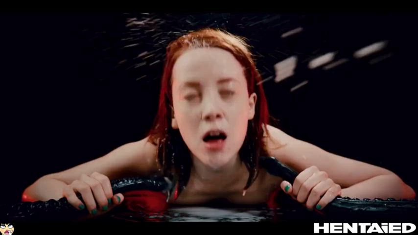 Redhead Lottie Magne cum-showered by big alien load