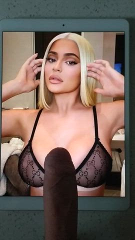 Kylie Jenner takes a big load on her tits (cum tribute)