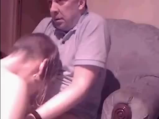 Old Dad enjoying a blowjob