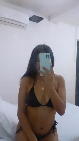 brunette camgirl latina lingerie sensual small tits teen webcam gif