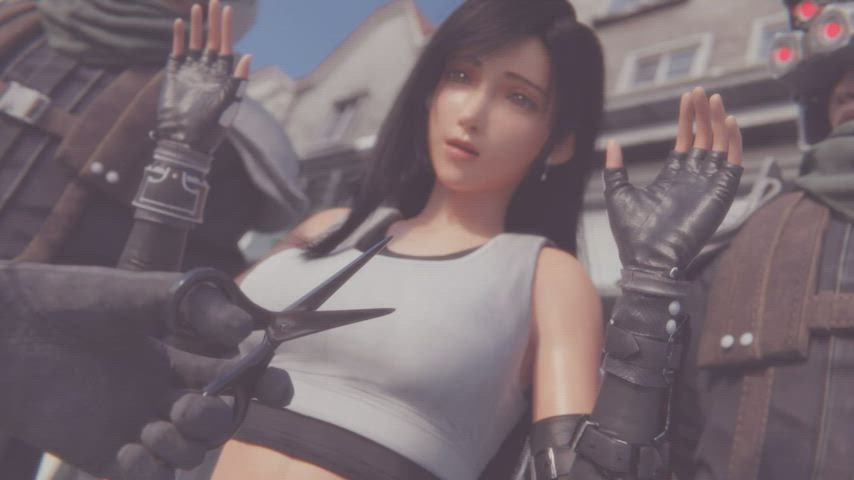 3D Animation Tifa Lockhart gif