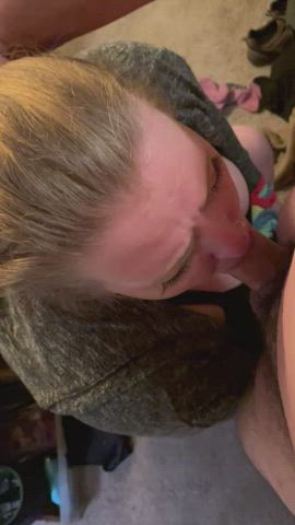 My tied wife sucking my cock