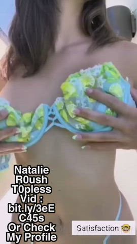 Natalie R0ush T0PLESS In The Commen