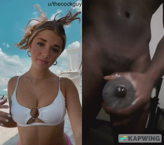 asmr bbc babe babecock bikini celebrity jerk off tiktok gif