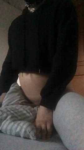 big dick cock crossdressing femboy grinding sub submissive twink gif