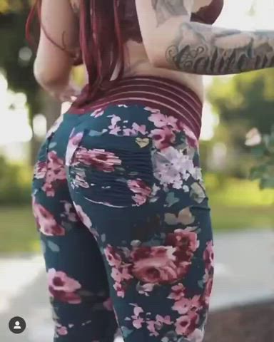 ass booty dancing latina leggings tattoo thick twerking gif