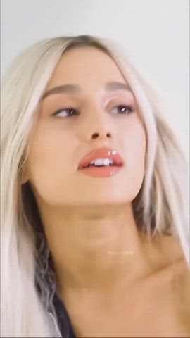 Ariana Grande Blonde Lipstick gif