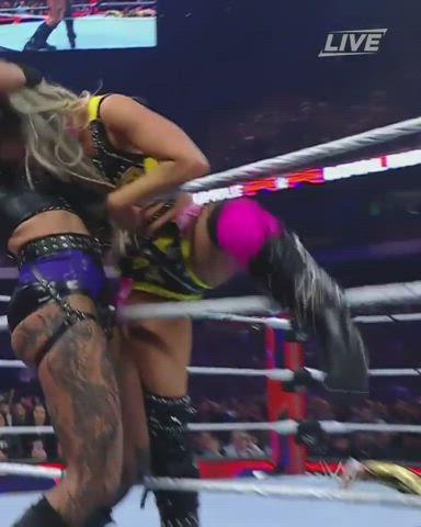 ass big ass blonde bubble butt pawg thick thighs wedgie wrestling gif