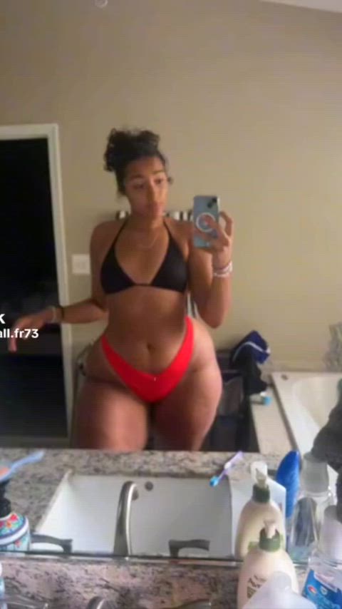 ebony gym thick thick thighs thighs thong gif