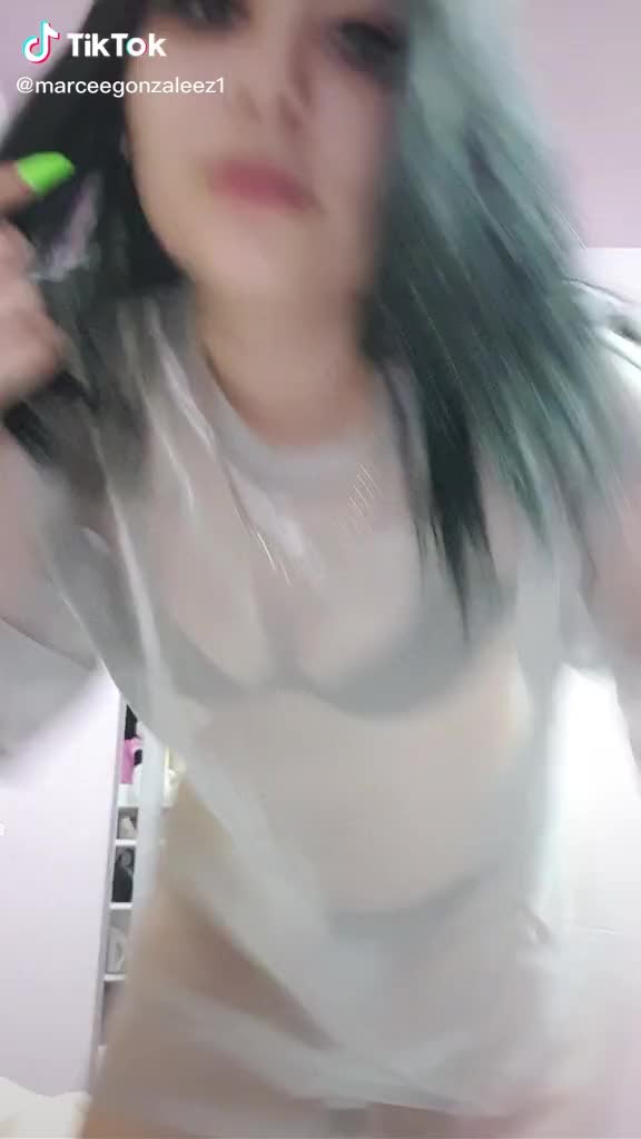 Tik Thot Latina Teen shaking her ass with a see through shirt