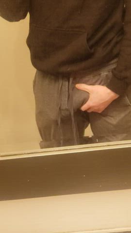 love wearing grey sweatpants