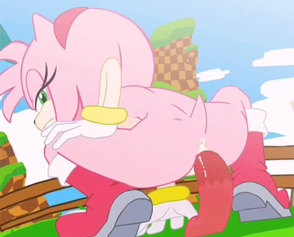 amy rose animation dildo furry masturbating outdoor public riding sex toy gif