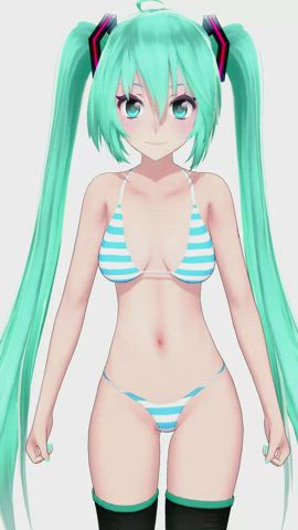 3D Anime Hatsune Miku gif