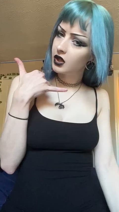 alt amateur ass big tits boobs goth nipples pussy teen tik-tok twerking gif