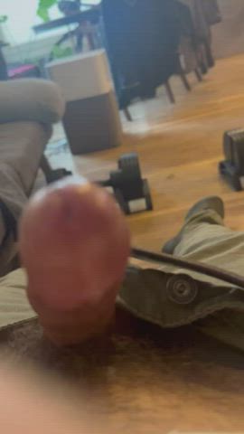 cock dripping precum gif