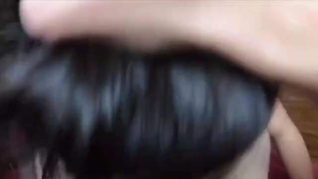 Cum Coming through Asian nose