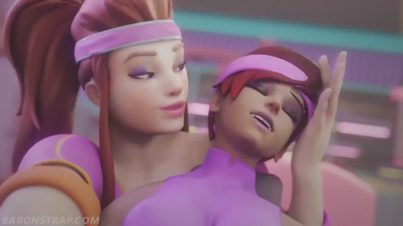 Sombra working out with Brigitte (BaronStrap) [Overwatch]