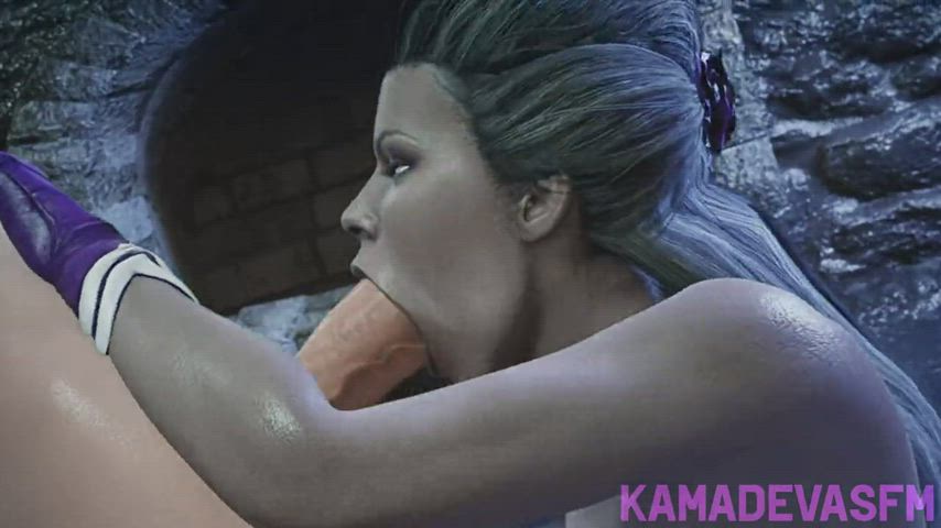 Sindel sucking Futa (Kamadeva) [Mortal Kombat]