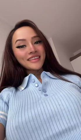 petite selfie titty drop gif