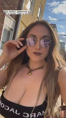 big tits bouncing tits cleavage jiggling natural tits tits gif