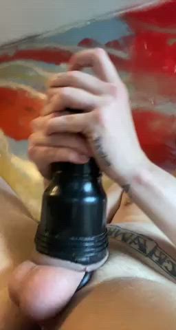 amateur big dick cumshot fleshlight homemade jerk off nsfw orgasm solo thick gif