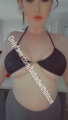 boobs bouncing tits busty onlyfans redhead thick tits titty drop ginger4play gif
