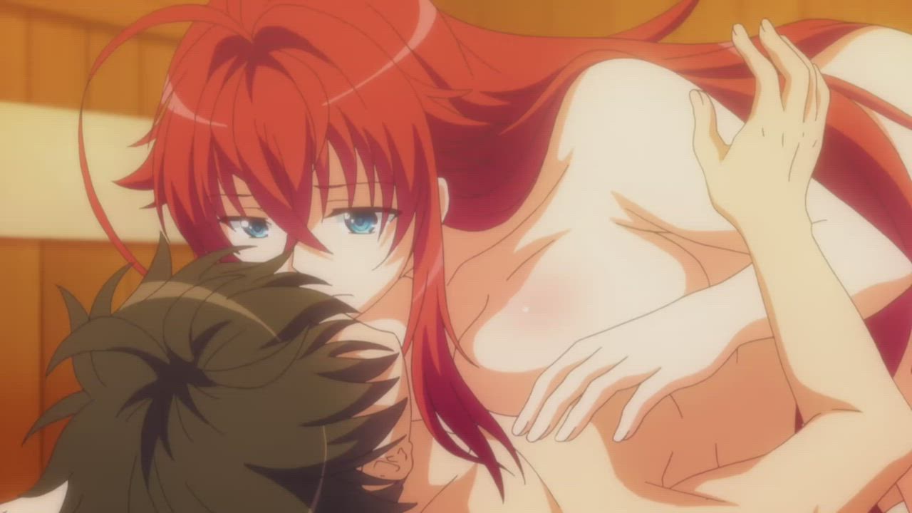 Anime Big Tits Ecchi Naked Redhead gif