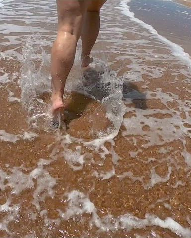 Running along the naturist beach of Barra Seca