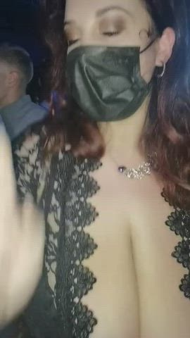 Busty Dancing Huge Tits Non-nude Public gif