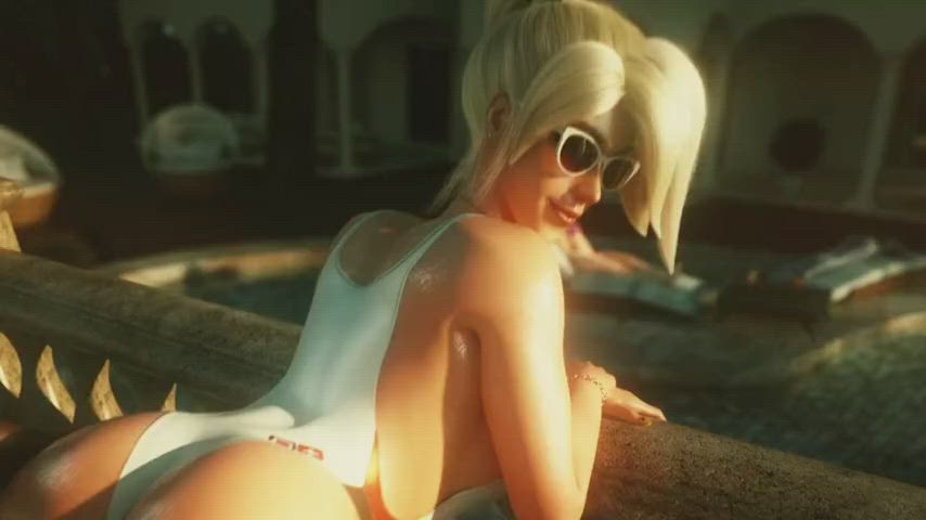 Mercy fucked from behind while on vacation (VGerotica)