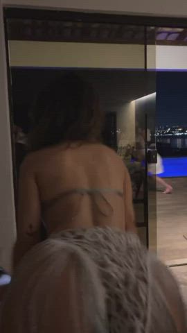 big ass bikini body brazilian brunette goddess pool tease tiktok gif