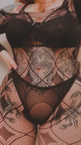 Fishnet Lingerie Tattoo gif