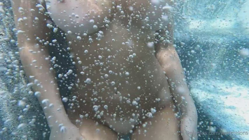 Big Tits Naked OnlyFans Swimming Pool Tanlines gif