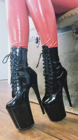 boots latex rubber gif