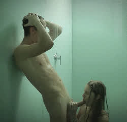 blowjob couple shower gif