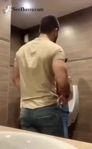 bathroom big dick blowjob cock gay homemade public gif