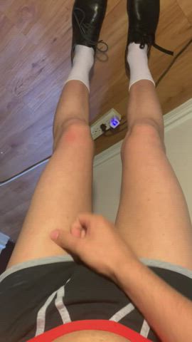 Femboy Legs Masturbating POV Solo Teen gif