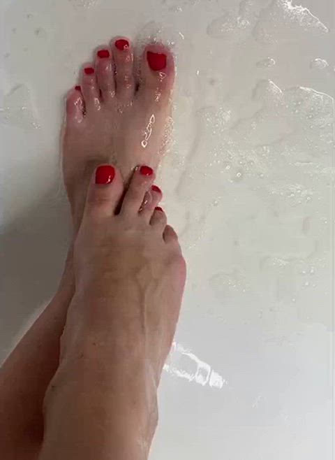 My feet are dirty, who wants to clean them?