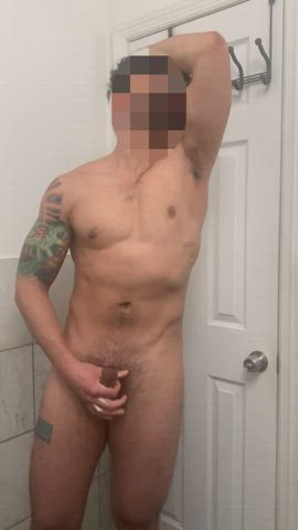 Amateur Bathroom Cum Cumshot Homemade Jerk Off Male Masturbation Masturbating gif