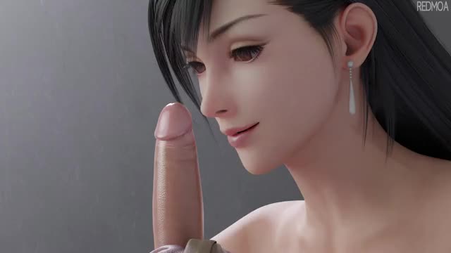 Tifa Lockhart - gentle dick kissing