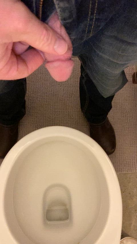 cut cock peeing toilet gif