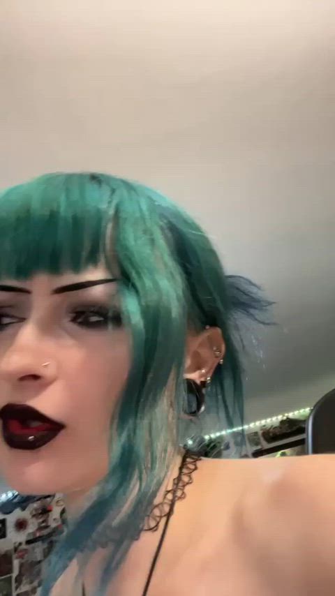 amateur ass big tits boobs cute goth homemade onlyfans tits gif