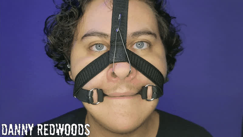 bdsm ball gagged blue eyes ftm fetish gagged kinky mustache trans trans man gif