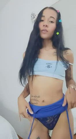 18 Years Old Ass Dancing Petite Sex Doll Skinny Teen Twerking Virgin Webcam gif