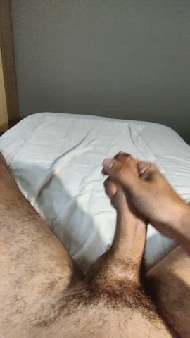 BWC Cumshot Foreskin Masturbating gif