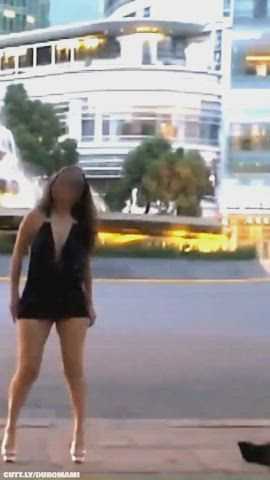 big ass exhibitionist exposed flashing mexican public pussy tits upskirt gif