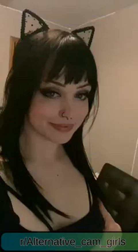 alt alternative babe petite raven alternative teen tits gif